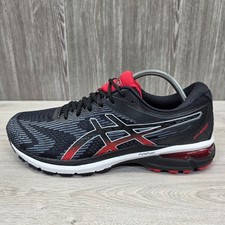 ASICS Gt-2000 8 Men's Size UK 11 Black Red Running Shoes Trainers Flytefoam