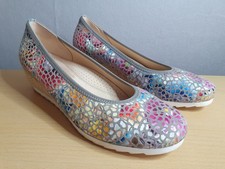 Gabor Womens Low Wedge Size 5.5 G Epworth  Suede Shoes Multicolour Slip On