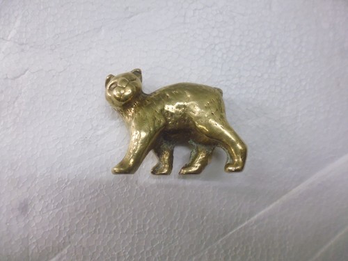 Vintage solid brass - manx, cat