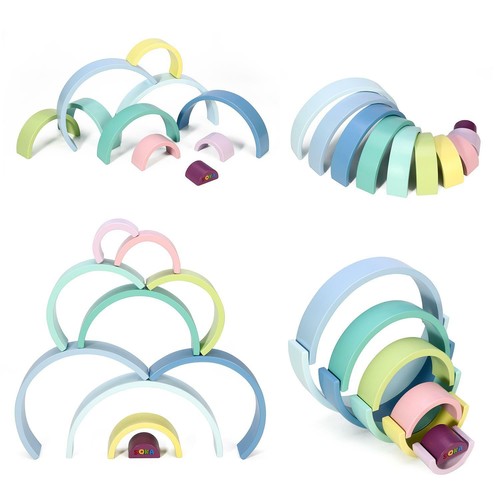 Vinsani wooden rainbow stacker - vinsani,