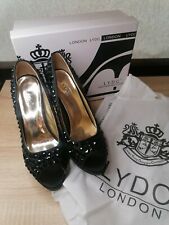 LYDC Ladies Rhinestone Platform Shoes Size 7 EU 40 Peep Toe With Box & Dust Bag 