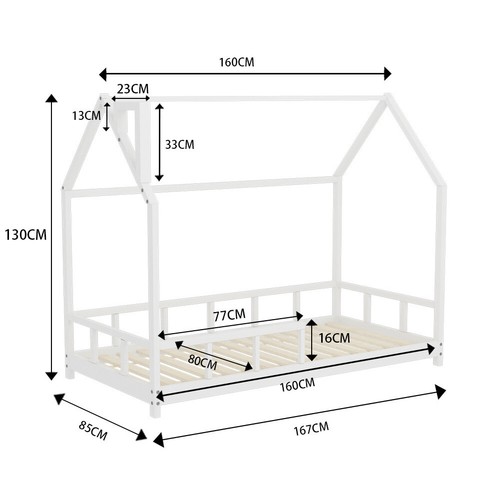 Pine wood bed frame - pine,