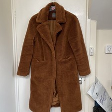 PRIMARK TEDDY COAT Brown Size