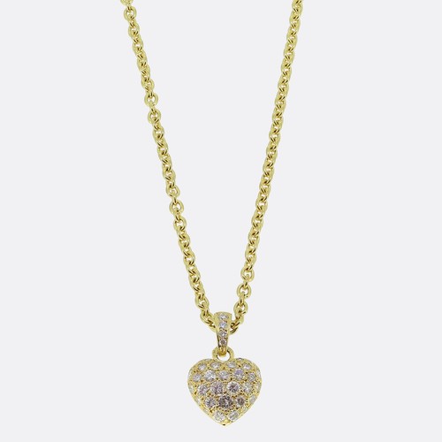 Cartier pave heart pendant - cartier,