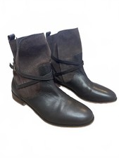 Brown suede leather LARP boots