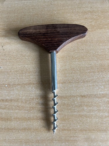 Cork screw with wooden - screw,