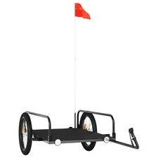 Bike Cargo Trailer Bicycle Wagon Bike Cart Bicycle Trailer Black Iron vidaXL