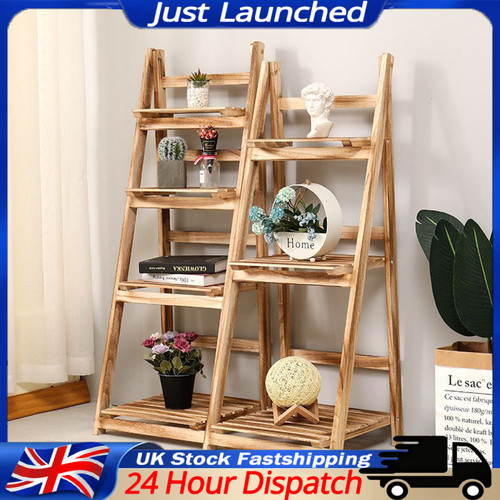 Tier wooden ladder shelf - ladder,