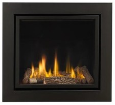 Vola 600 x 600 Black Remote Control Hole in the wall HE Gas Fire 5Y Warranty
