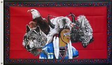 NATIVE INDIAN FLAG 5' x 3'