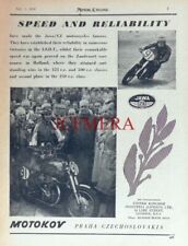 Motokov 'JAWA/CZ' Motor Cycles Advert : Original 1954 Print 671/06
