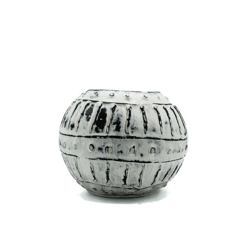 Greek bubble clay plant pot - greek,
