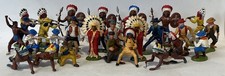 COLLECTION OF BRITAINS WILD WEST COWBOYS & INDIANS PLASTIC TOY SOLDIER FIGURES