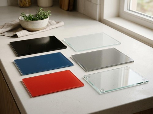 Rectangle glass chopping board - chopping,