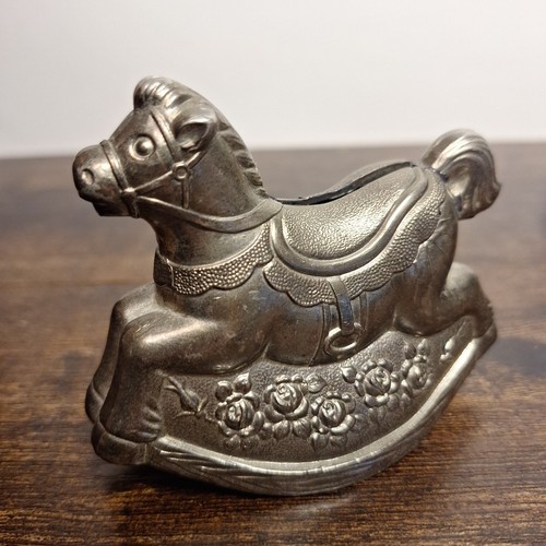 Vintage metal rocking horse - vintage,