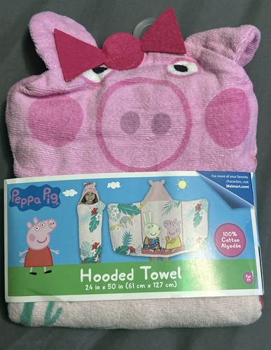 Peppa pig hooded towel - pig, towel~size