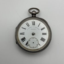 Antique Silver Fusee Pocket Watch J. Siddle Hallmarked 1891 Chester 138g Total