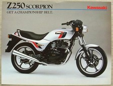 KAWASAKI Z250 SCORPION MOTORCYCLE Sales Specification Leaflet c1984 #99943-1509