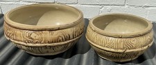 Pair Of Large Vintage Stoneware Bowls By Hillstonia Suitable For Forcing Bulbs