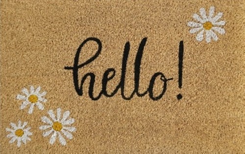 Welcome door mat hello spring - door,