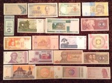 Lot Of 20 World Banknotes