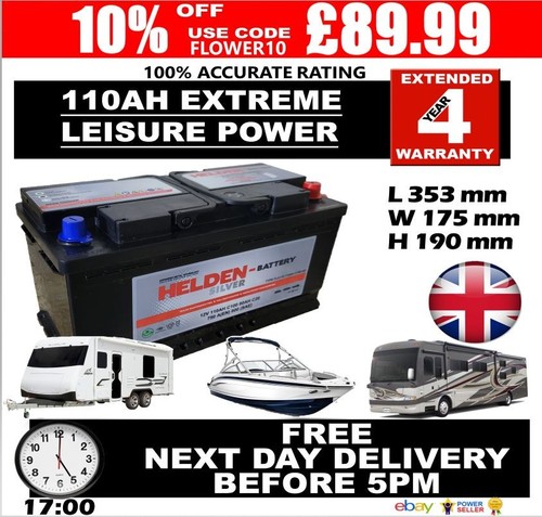 12v 110ah leisure battery - 110ah,