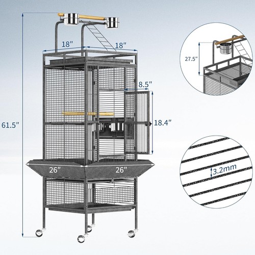Large bird cage play top - bird,