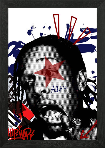 Rocky portrait framed - a$ap,