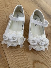 Ivory Toddler Girl Dressy Shoes Size 23 ( Uk 6) By Couche Tot