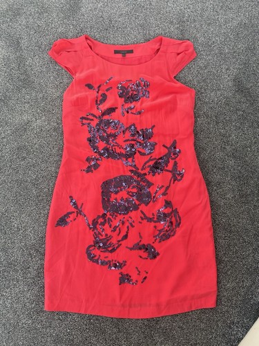 Coast red floral sequin dress - coast,