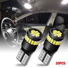 10 x White LED T10 194 168 W5W Interior Map Dome Trunk License Plate Light Bulbs