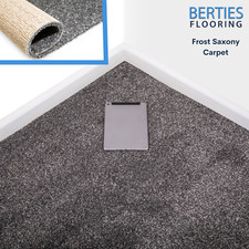 Frost Saxony Carpet Soft Luxury Pile Hardwearing Action Back Stain-Free Any Room