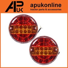 2x LED 12V 5.5" Round Rear Brake Lights Lamp Tractor Trailer Stewart Mchale Bale