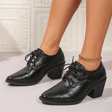 Women's Square Toe Chunky Heel