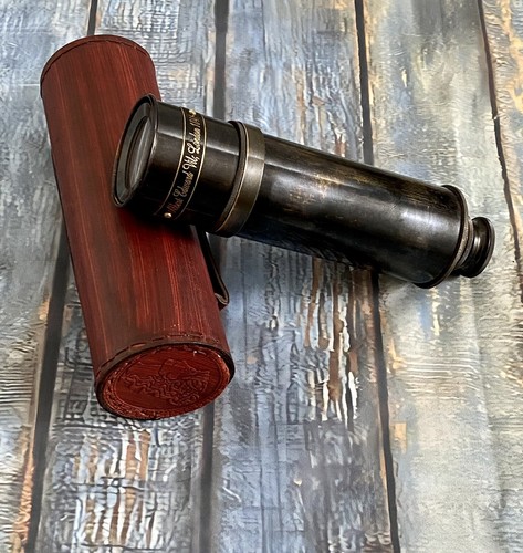 Brass telescope antique - telescope,