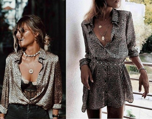 Zara leopard animal print long - animal,