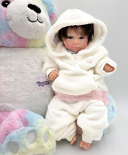 Calvin Klein Baby Fur 2-Piece Hoodie + Pants Set Size 18M | CK Logo Plush Outfit