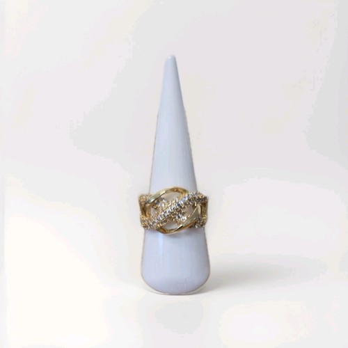Lovisa cubic zirconia gold - cubic,