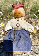 Vintage Wooden Peg Doll
