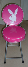 Playboy Pink Folding Y2K Stool