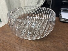 Large 8" Crystal Bowl Swirl