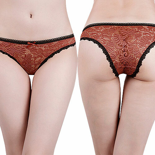 Women lace bikini knickers - lace,
