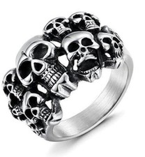 SKULL RING STAINLESS STEEL