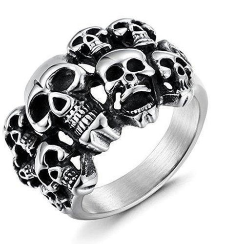 Skull ring stainless steel - ring,