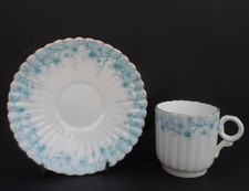 A Wileman (Shelley) "Daisy Border " 4170 Albert shape coffee cup & saucer C1890.