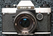 Vintage KIEV 19 SLR Film Camera + Helios-81 50mm f/2 Prime Lens USSR - TESTED
