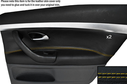 Yellow stitch rear door - 2x,