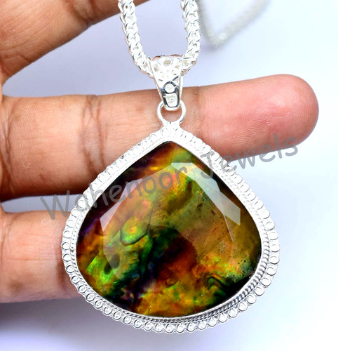 28gm natural ammolite - natural, gemstone