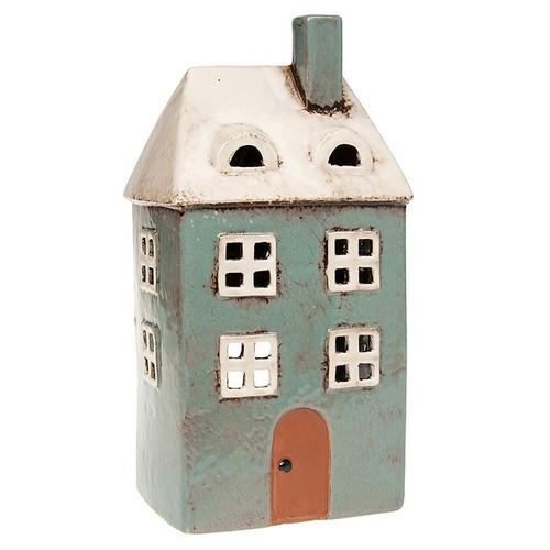 Ceramic tall house village - house,