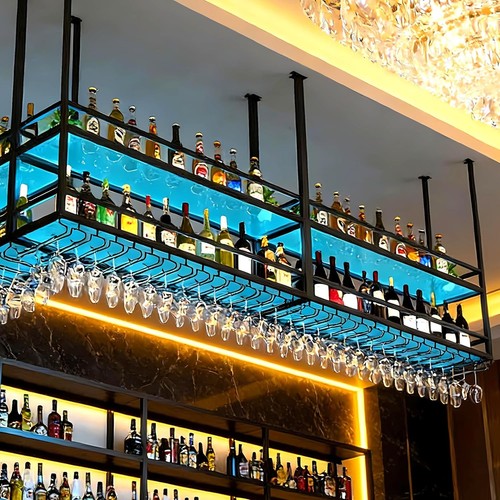 Led acrylic ceiling wine rack - led,